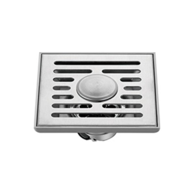 JOMOLA Stainless Steel Floor Drain 100x100mm Brushed Finish | 201 Steel