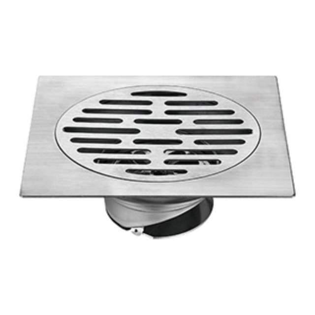 JOMOLA 200x200mm Stainless Steel Floor Drain | Satin Finish