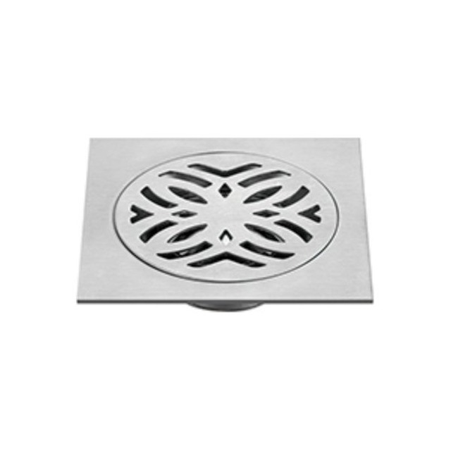 JOMOLA Stainless Steel Floor Drain 100x100mm Satin Finish | 201 Steel | 2