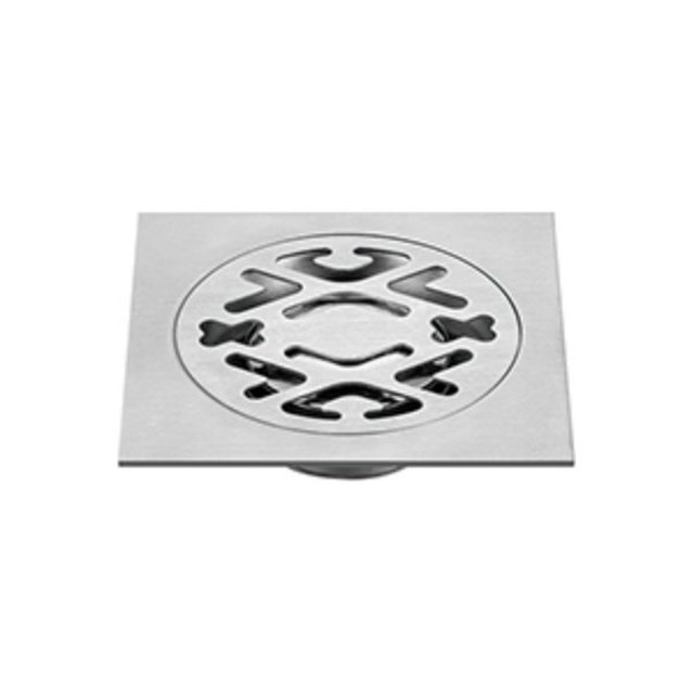 JOMOLA Stainless Steel Floor Drain 100x100mm Satin Finish | 201 Steel | 2