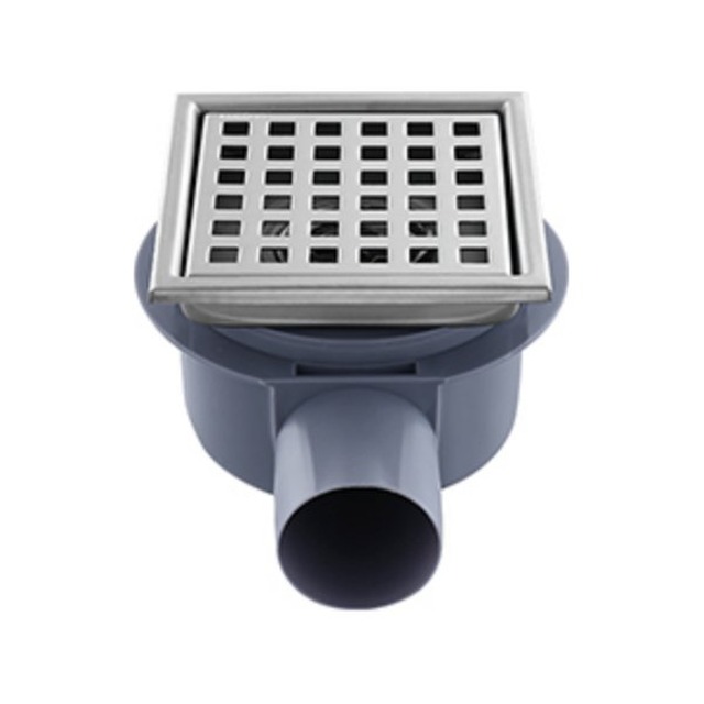 JOMOLA Stainless Steel Floor Drain 110x110mm Satin Finish | SUS 304