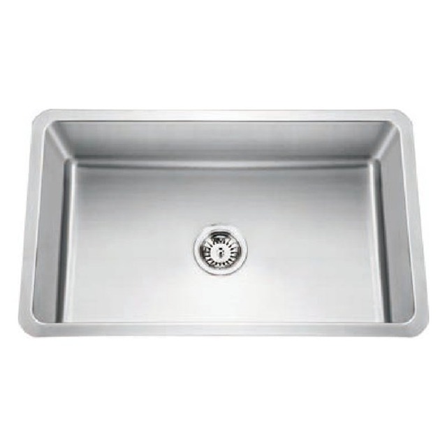 JOMOLA Pressed Stainless Steel Sink 30" x 18" Undermount Single Bowl | 304 Steel