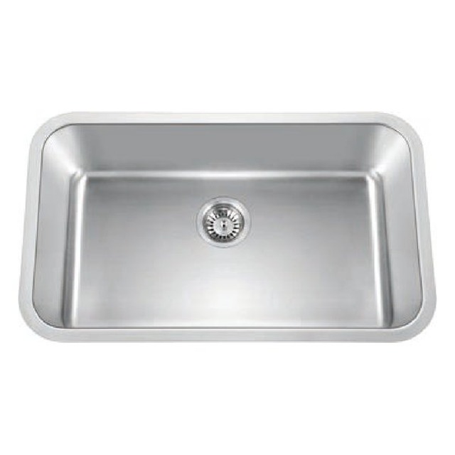 JOMOLA Pressed Stainless Steel Sink 30" x 18" Undermount Single Bowl | 304 Steel