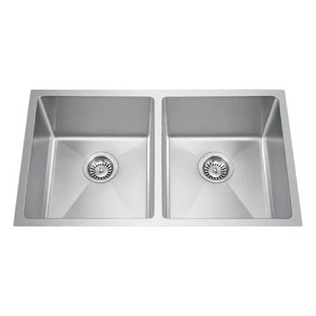 JOMOLA Handmade Stainless Steel Sink Double Bowl 304 Brushed | UPC