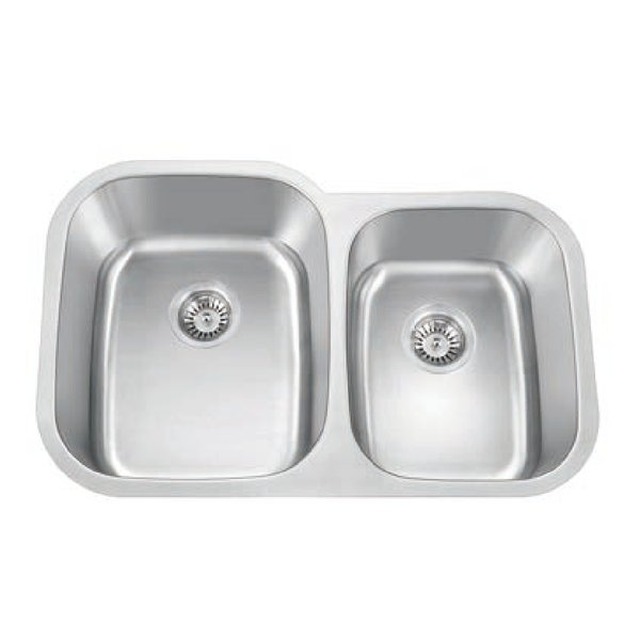 JOMOLA Double Bowl Punching Stainless Steel Sink 304 Undermount | 9"/8" Depth
