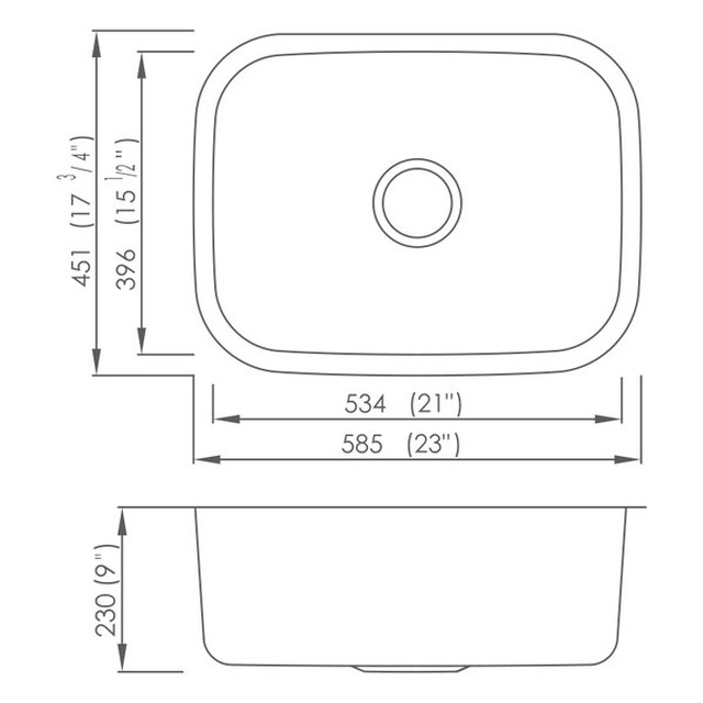 JOMOLA Pressed Stainless Steel Sink 304 Undermount Single Bowl | UPC