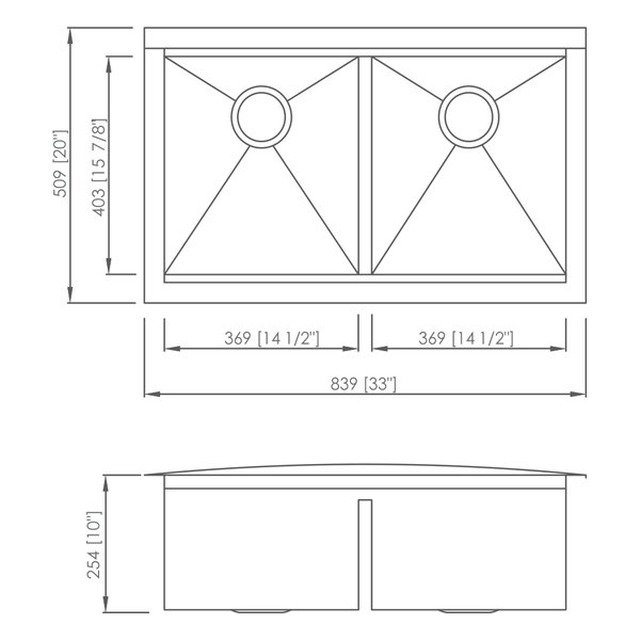 JOMOLA Handmade Stainless Steel Sink Double Bowl 304 Brushed