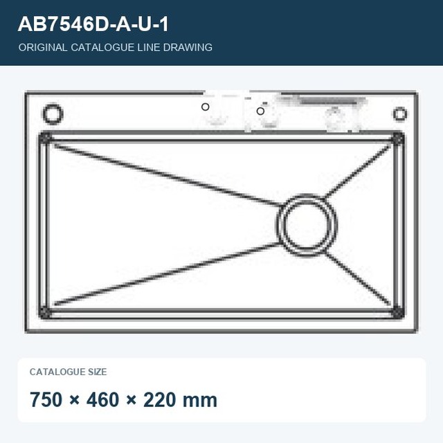 JOMOLA Kitchen Sink 750x460mm Rainfall Shower Spray | Adjustable Pull-Out Faucet