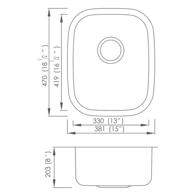 JOMOLA Pressed Stainless Steel Sink 304 Undermount Single Bowl