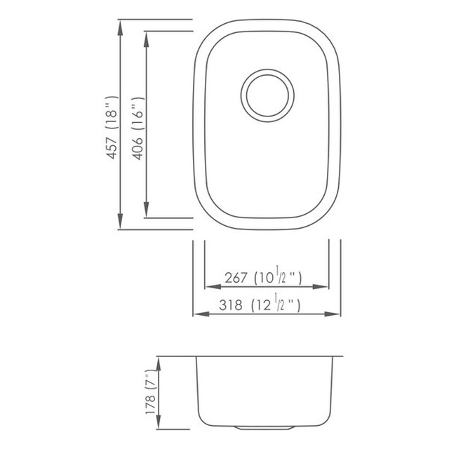 JOMOLA Pressed Stainless Steel Sink 304 Undermount Single Bowl | 1.2mm