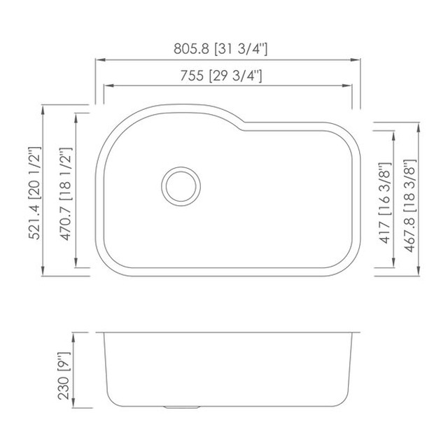 JOMOLA Pressed Stainless Steel Sink 304 Undermount Single Bowl | Satin Finish