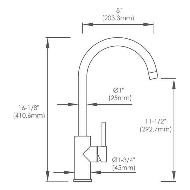 JOMOLA SUS 304 Stainless Steel Kitchen Faucet Satin Finish