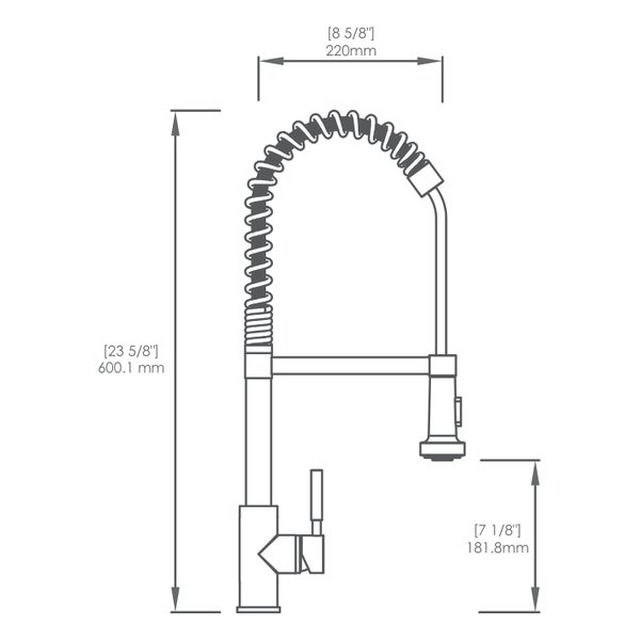 JOMOLA SUS 304 Stainless Steel Kitchen Faucet 600.1mm