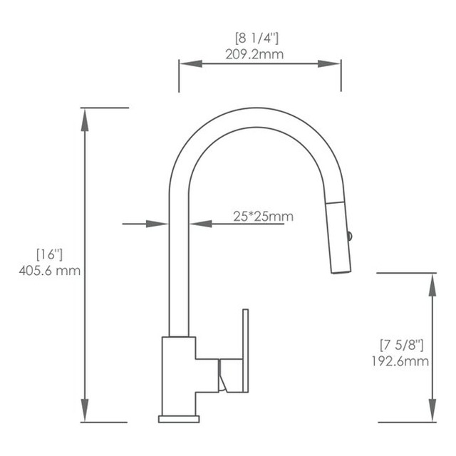 JOMOLA SUS 304 Stainless Steel Kitchen Faucet Satin Finish