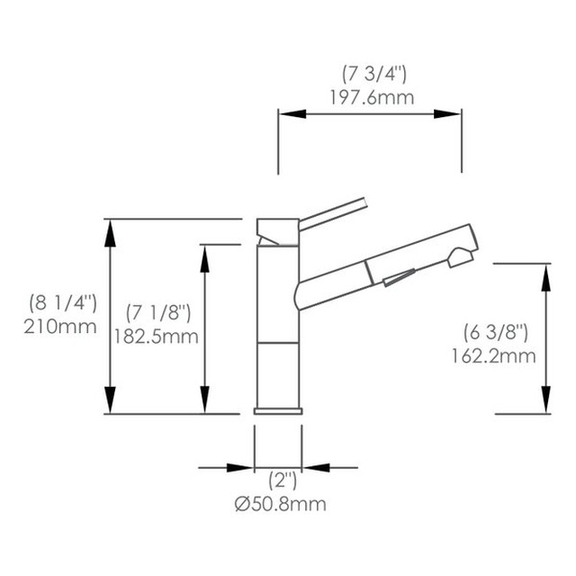 JOMOLA SUS 304 Stainless Steel Kitchen Faucet Satin Finish | 210mm Height