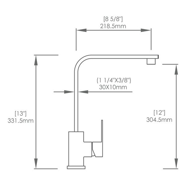 JOMOLA SUS 304 Stainless Steel Kitchen Faucet Satin Finish | 331.5mm Height