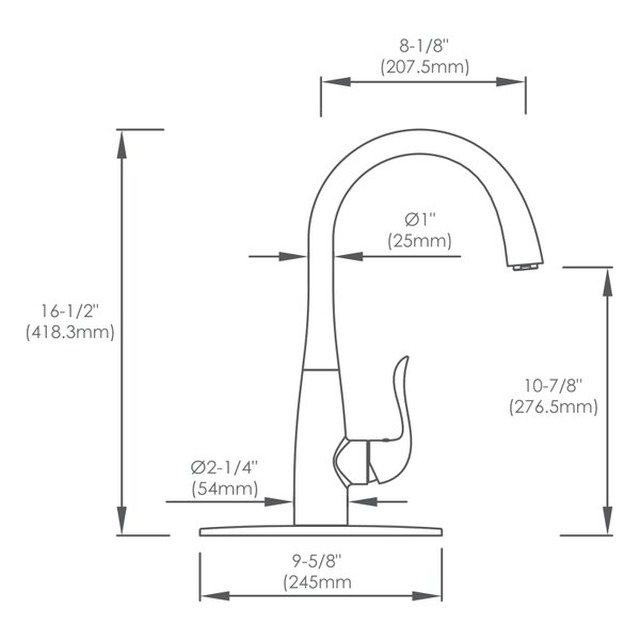 JOMOLA SUS 304 Stainless Steel Kitchen Faucet Satin Finish