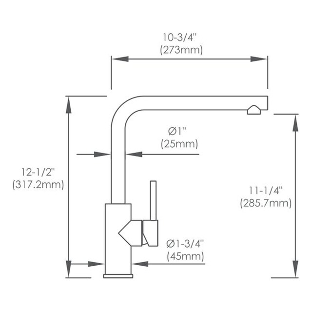 JOMOLA Satin Stainless Steel Kitchen Faucet 273mm Reach | SUS 304