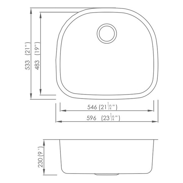 JOMOLA Pressed Stainless Steel Sink Undermount Single Bowl 304 | 9" Deep | UPC