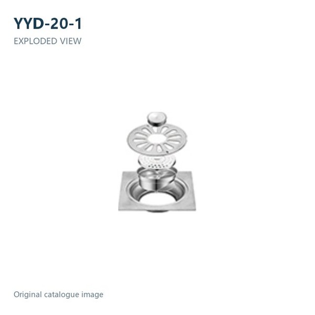 JOMOLA Stainless Steel Floor Drain 200x200mm Satin Finish | SUS 304/201