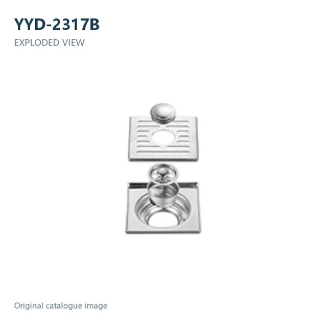 JOMOLA Stainless Steel Floor Drain 100x100mm Brushed Finish