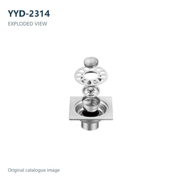 JOMOLA Stainless Steel Floor Drain 100x100mm 304 Polished