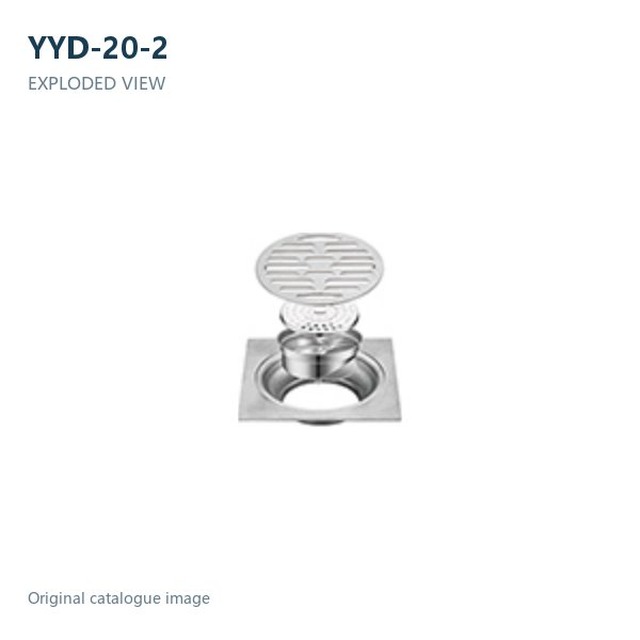 JOMOLA 200x200mm Stainless Steel Floor Drain | Satin Finish