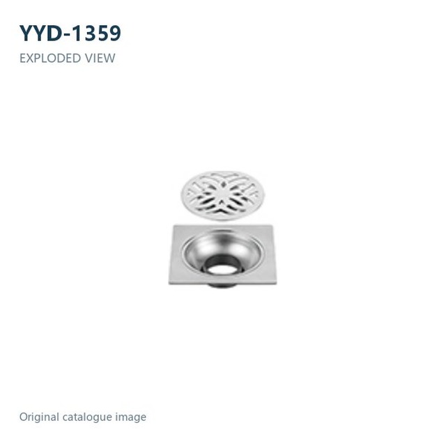 JOMOLA Stainless Steel Floor Drain 100x100mm Satin Finish | 201 Steel | 2