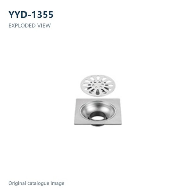 JOMOLA Stainless Steel Floor Drain 100x100mm Polished | SUS 304/201