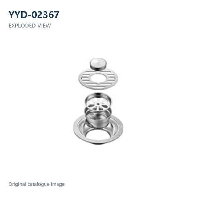 JOMOLA Stainless Steel Floor Drain 120x120mm Satin Finish | 201 Steel