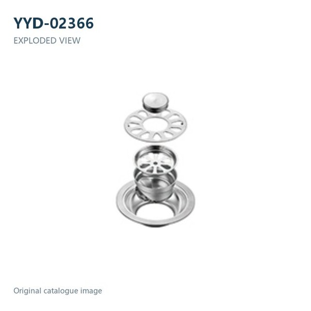 JOMOLA 120x120mm Stainless Steel Floor Drain | Satin Finish