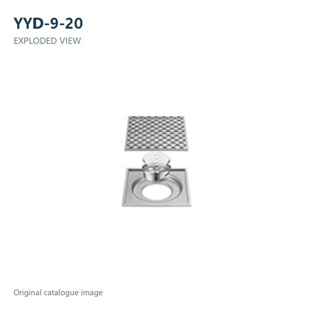 JOMOLA Stainless Steel Floor Drain 200x200mm Satin Finish | SUS 304