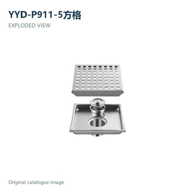 JOMOLA Stainless Steel Floor Drain Square Grid Satin Finish | SUS 304 & 201