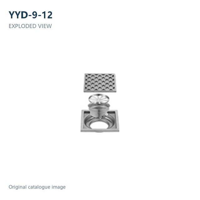 JOMOLA Stainless Steel Floor Drain 120x120mm Satin Finish | SUS 304
