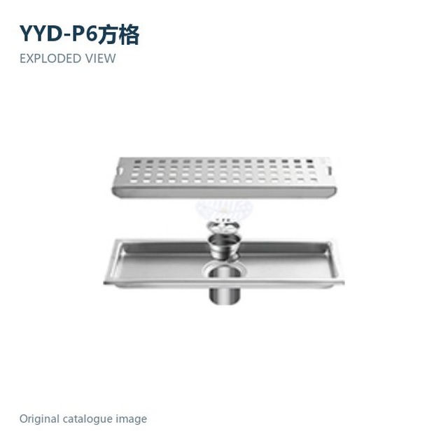 JOMOLA Stainless Steel Floor Drain Square Grid Satin Finish | SUS 304/201