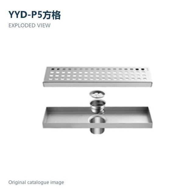 JOMOLA Stainless Steel Floor Drain Square Grid Satin Finish | SUS 304/201
