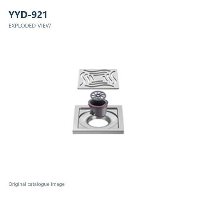 JOMOLA Stainless Steel Floor Drain 100x100mm Polished Finish