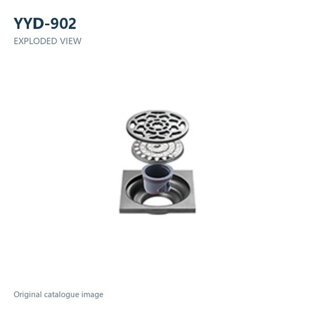 JOMOLA Stainless Steel Floor Drain 100x100mm Brushed Finish