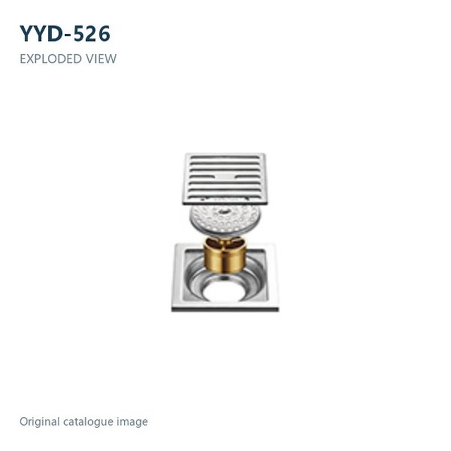 JOMOLA Polished Floor Drain 100x100mm 201 Copper | 5