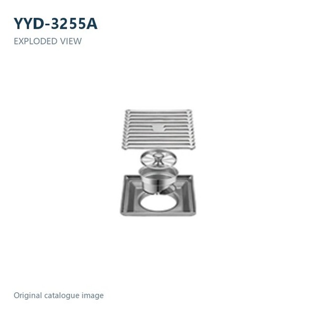 JOMOLA Stainless Steel Floor Drain 120x120mm 3mm Polished | SUS 304 & 201