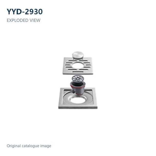 JOMOLA Stainless Steel Floor Drain 100x100mm Polished