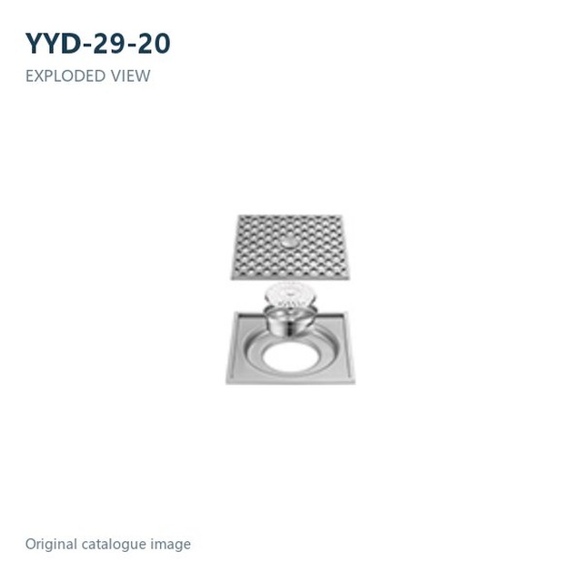JOMOLA Stainless Steel Floor Drain 200x200mm Satin Finish | SUS 304