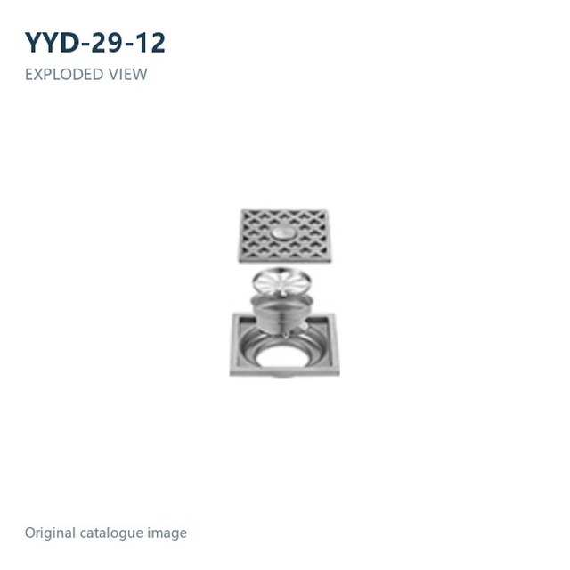 JOMOLA Stainless Steel Floor Drain 120x120mm Satin Finish | SUS 304