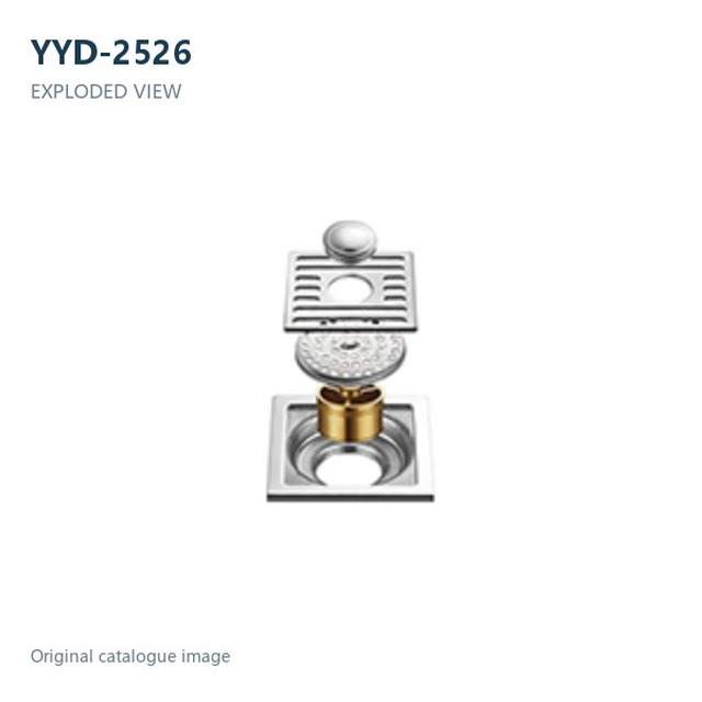 JOMOLA 100x100mm Stainless Steel Floor Drain