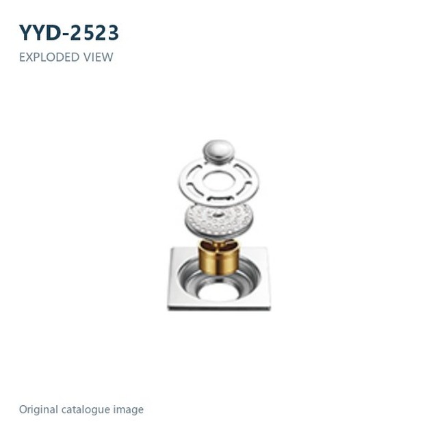 JOMOLA Polished 100x100mm Floor Drain | 201 Copper