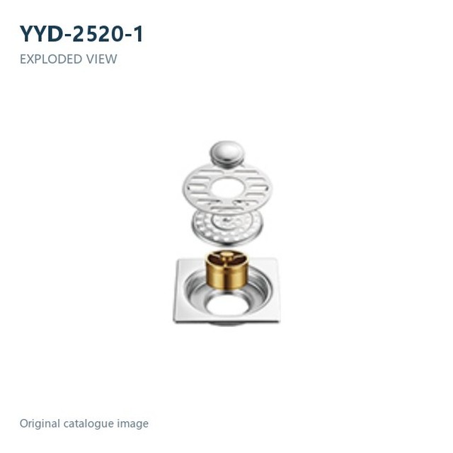JOMOLA Polished 201 Copper Floor Drain 100x100mm 3mm