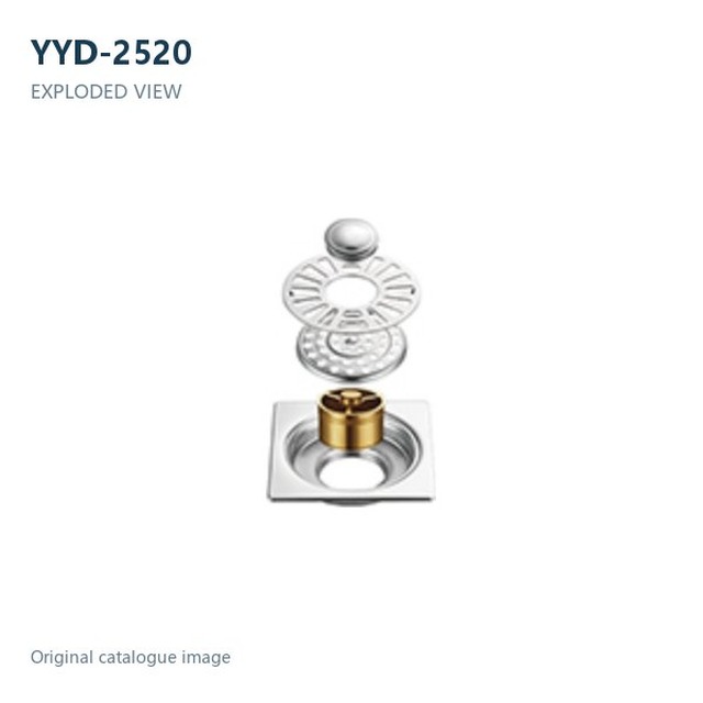 JOMOLA Polished 100x100mm Floor Drain | 201 Copper