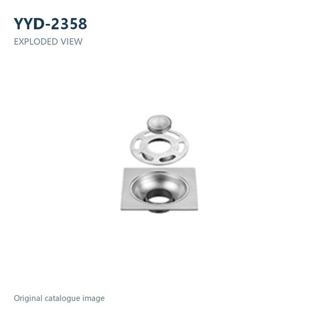 JOMOLA Stainless Steel Floor Drain 100x100mm Satin Finish | 201 Steel | 2