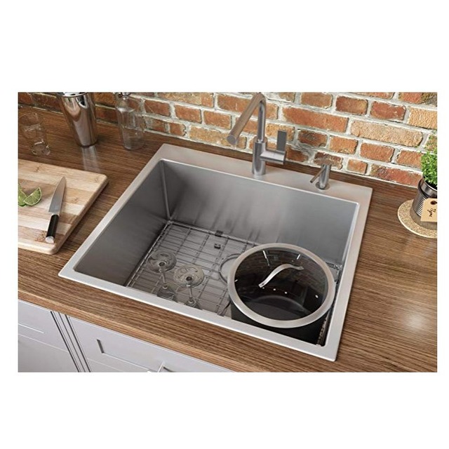 JOMOLA JOMOLA Abovecounter Stainless Steel Single Bowl Kitchen Sink
