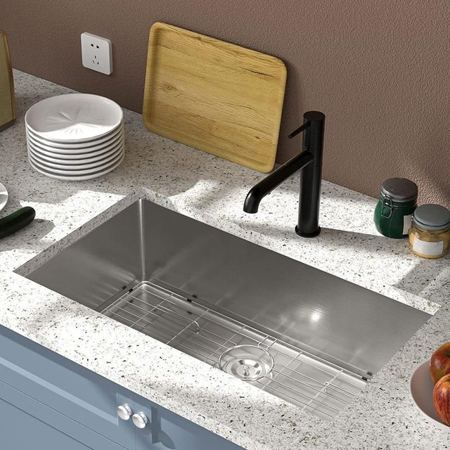 JOMOLA JOMOLA Topmount Kitchen Sink Brushed PVD Black 760x480mm | Large Capacity